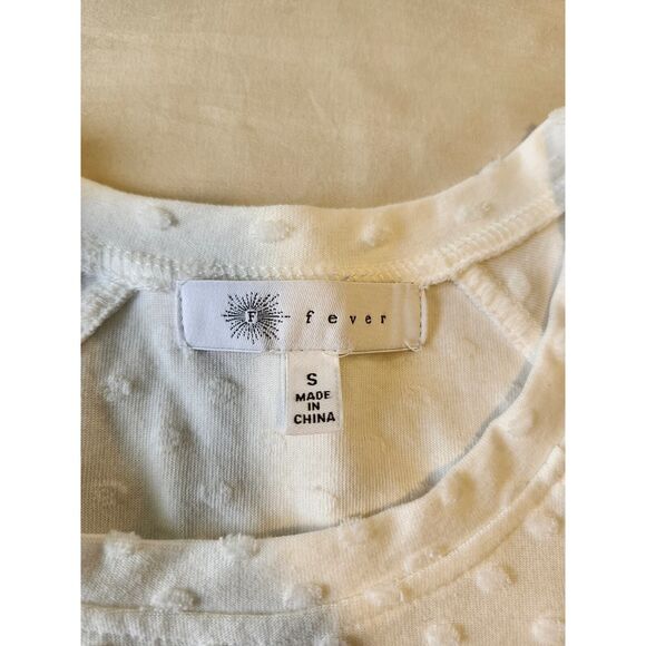 Women's size Small Ivory Top | Peplum Ruffle | Boho | NWT John Paul Fever - Picture 4 of 9